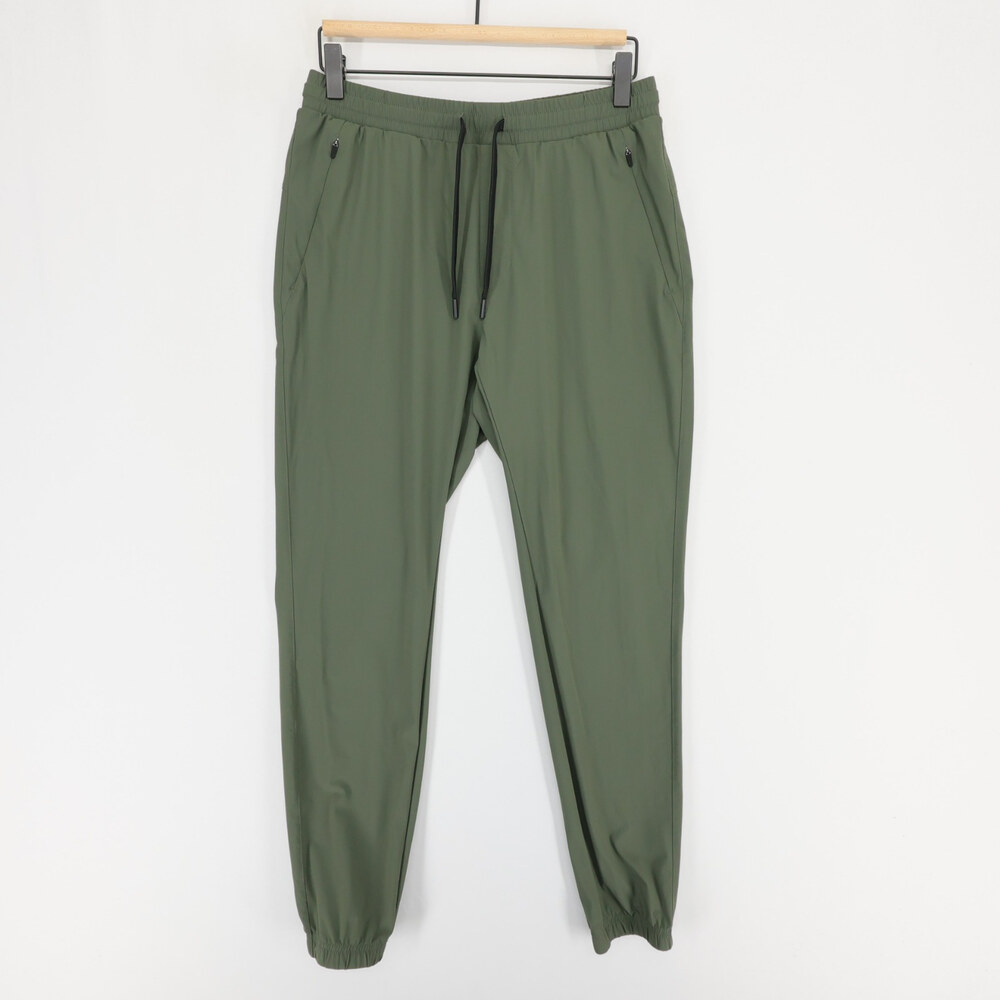 UNRL In Flex Jogger Pants Mens S Green Stretch Drawstring Athletic Zip